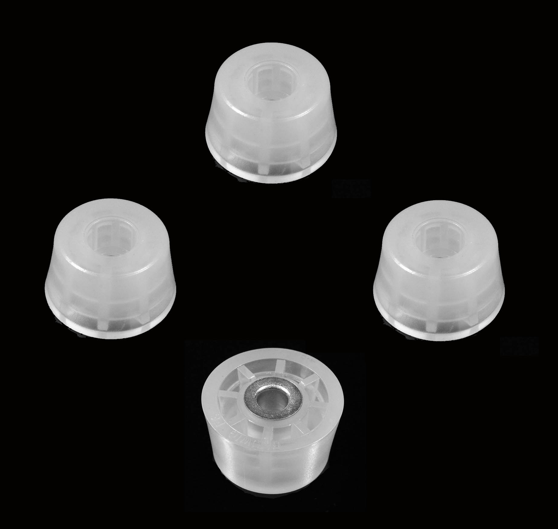 Clear Small Extra Tall Round Rubber Feet - .437 H x .750 D